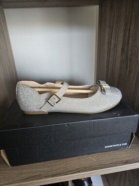 Kenneth Cole Kids' Glitter Mary Jane Ballet Flat - Silver